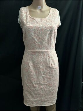 Moon Sleeveless Pink Lace Sheath Dress XS - SM
